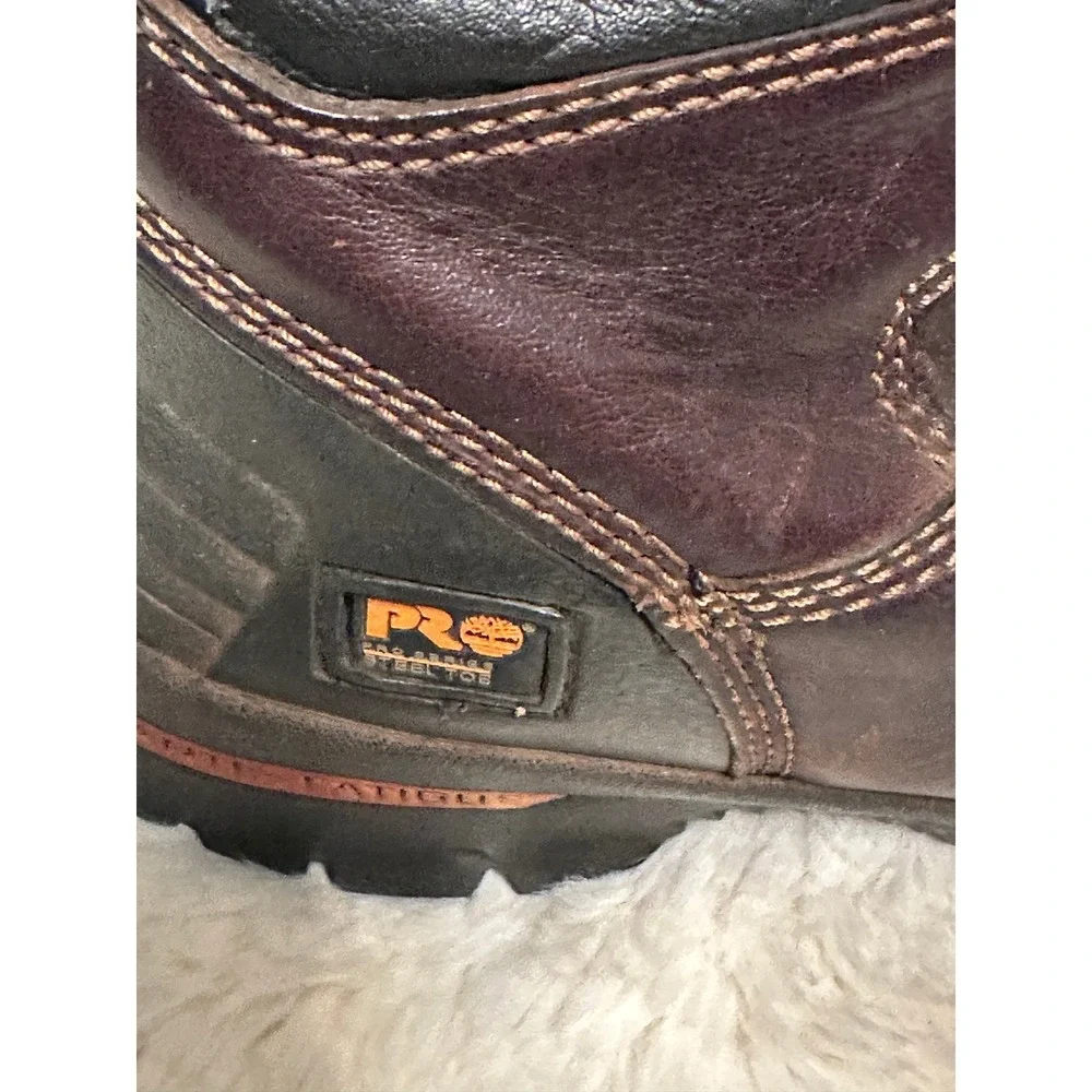 Timberland PRO Brown Leather‎ Steel Toe Work Boots Ankle Boots